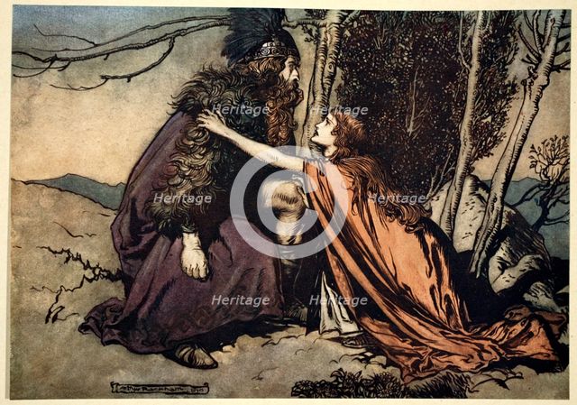'Father! Father! Tell me what ails thee? With dismay thou art filling thy child!', 1910.  Creator: Arthur Rackham.