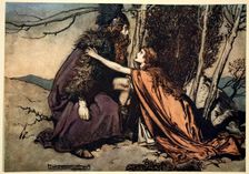 Father! Father! Tell me what ails thee? With dismay thou art filling thy child! 1910. Creator: Arthur Rackham