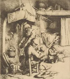 Father Feeding Child, 1610-85. Creator: Unknown