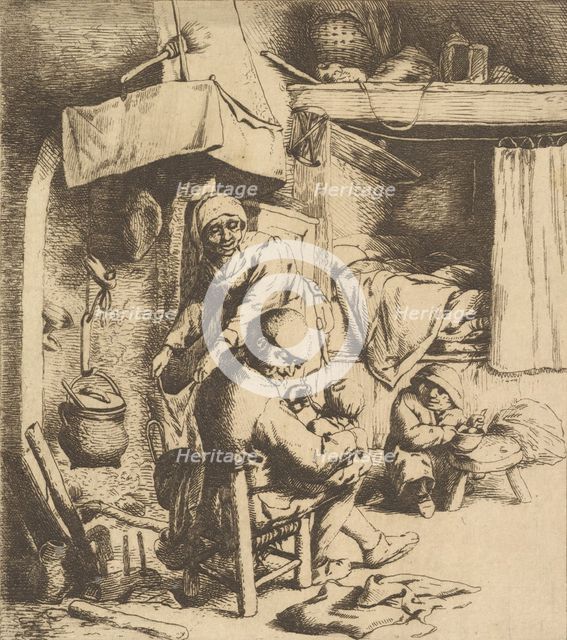 Father Feeding Child, 1610-85. Creator: Unknown.