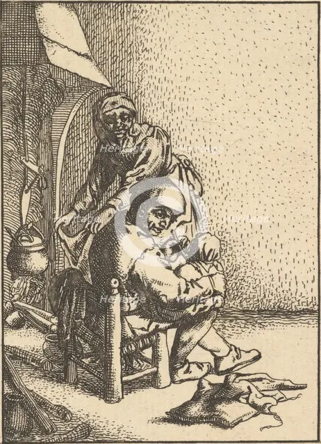 Father Feeding his Child, 1610-85. Creator: Unknown.