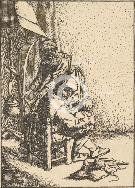 Father Feeding his Child, 1610-85. Creator: Unknown.