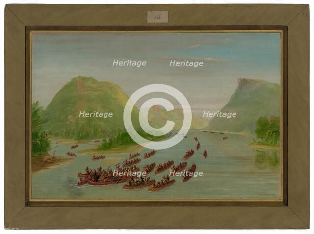 Father Hennepin and Two Companions Made Prisoners by the Sioux. April 1680, 1847/1848. Creator: George Catlin.