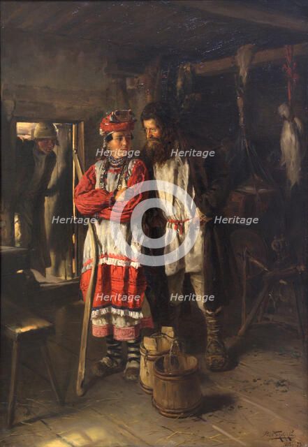 Father-in-law, 1888. Artist: Makovsky, Vladimir Yegorovich (1846-1920)