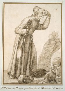 Father Pepe Preaching to Sailors, c.1740. Creator: Pier Leone Ghezzi