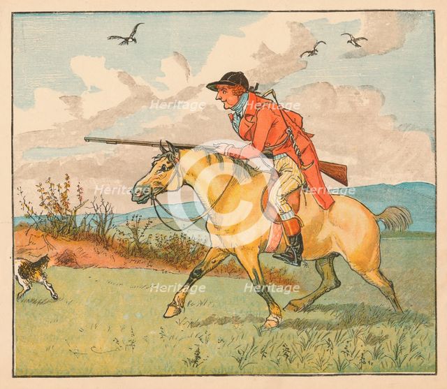 'Father's gone a hunting', c1880. Creator: Edmund Evans.