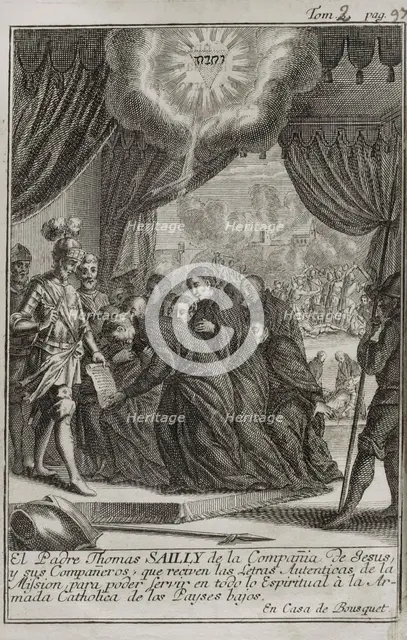 'Father Sailly and his Companions receiving the Authentic Letters of the Mission..., 1748.  Creator: Unknown.