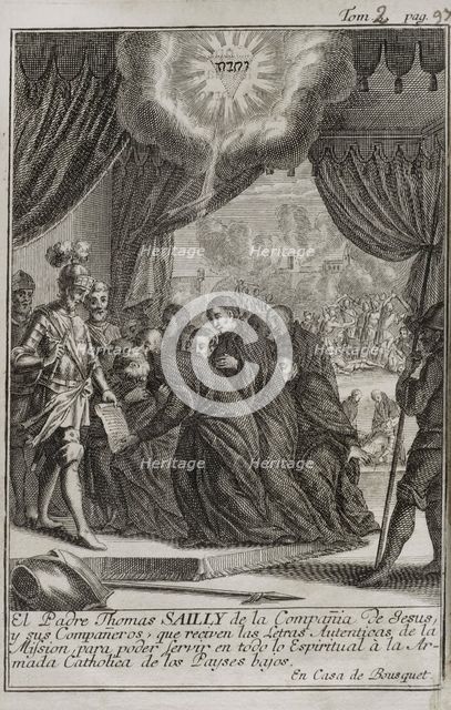 'Father Sailly and his Companions receiving the Authentic Letters of the Mission..., 1748.  Creator: Unknown.