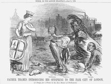 Father Thames introducing his offspring to the fair city of London. 1858. Creator: Unknown