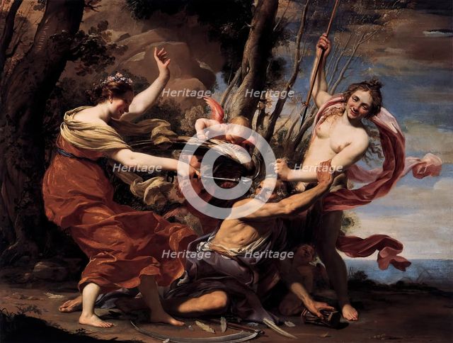 Father Time Overcome by Love, Hope and Beauty, 1627. Creator: Simon Vouet.