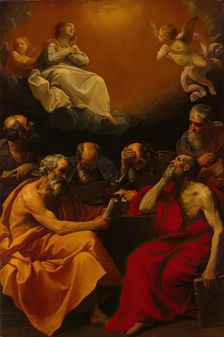 Fathers of the Church Disputing the Dogma of the Immaculate Conception, 1631. Creator: Guido Reni