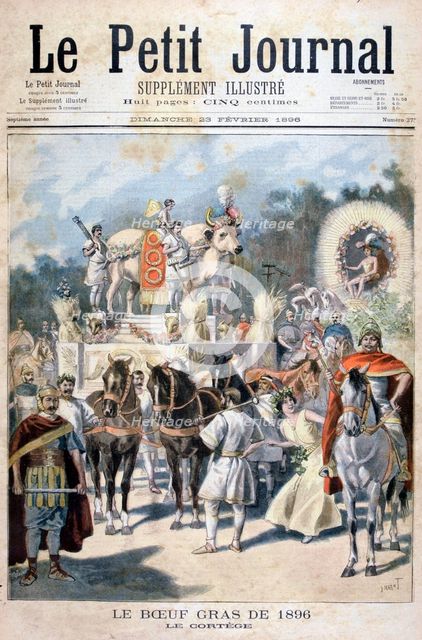 Fatted ox celebrations in Paris, 1896. Artist: Oswaldo Tofani
