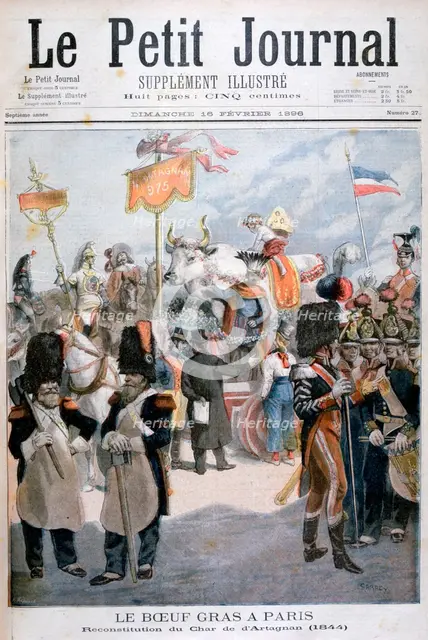 Fatted ox celebrations in Paris, 1896. Creator: F Meaulle.