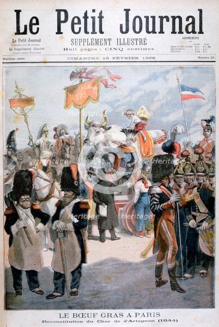 Fatted ox celebrations in Paris, 1896. Creator: F Meaulle.