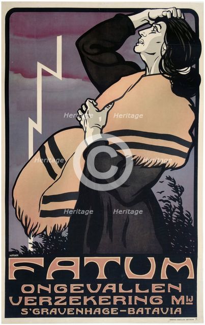 Fatum Verzekering , c. 1900. Creator: Hahn, Albert Pieter (1877-1918).