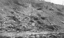 Fauches Par Notre Artillerie; Cadavres allemands dans un chemin creux..., 1916 (1924 Creator: Unknown