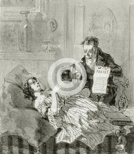 Faubourg de Cologne, 1856. Creator: Félicien Rops.