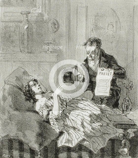 Faubourg de Cologne, 1856. Creator: Félicien Rops.