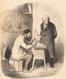Faudra que je vous fasse faire un jour mon portrait dans ce genre là..., 1848. Creator: Honore Daumier