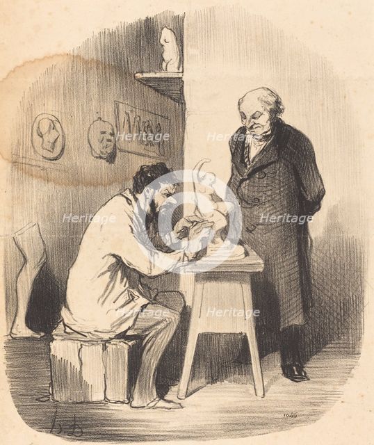 Faudra que je vous fasse faire un jour mon portrait dans ce genre là..., 1848. Creator: Honore Daumier.