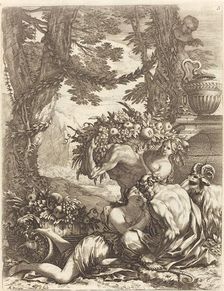 Faun Embracing a Bacchante, 1650s. Creator: Michel Dorigny