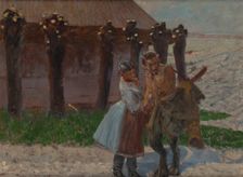 Faun's Courtship - obverse, between 1897-1898. Creator: Jacek Malczewski