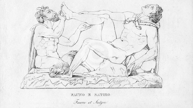 'Fauno E Satiro (Faune et Satyre)', c1850. Artist: Unknown.
