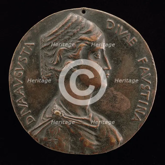 Faustina the Elder, d. 141, Wife of Emperor Antoninus Pius [obverse], fourth quarter 15th century. Creator: Antonio Averlino.
