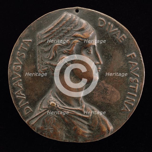 Faustina the Elder, d. 141, Wife of Emperor Antoninus Pius [obverse], fourth quarter 15th century. Creator: Antonio Averlino.