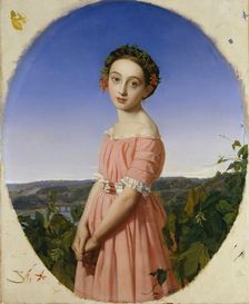 Faustine Léo (1832-1865), 1842. Creator: Henri Lehmann
