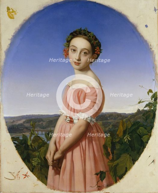Faustine Léo (1832-1865), 1842. Creator: Henri Lehmann.