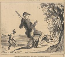 Faut-il qu'un animal soit bête..., 19th century. Creator: Honore Daumier