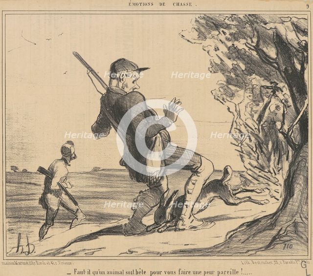 Faut-il qu'un animal soit bête..., 19th century. Creator: Honore Daumier.
