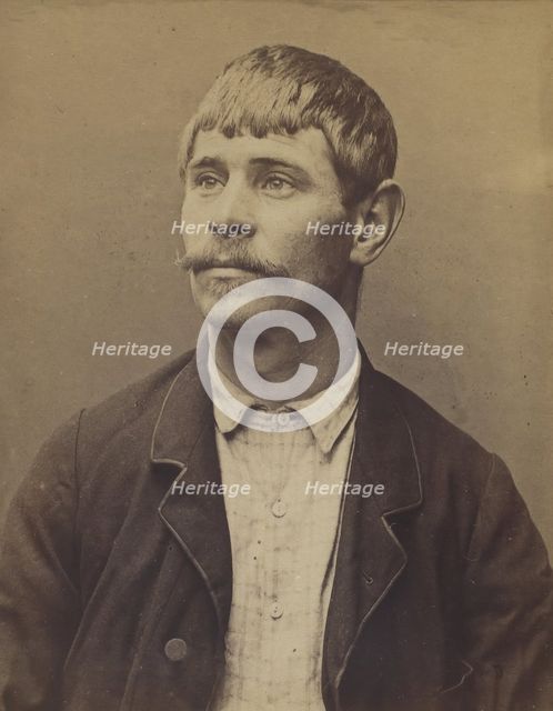 Fauvel. Louis. 27 ans, né le 14/4/67 à écouché (Orne). Tourneur. Anarchiste. 2/7/94., 1894. Creator: Alphonse Bertillon.