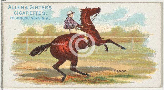 Favor, from The World's Racers series (N32) for Allen & Ginter Cigarettes, 1888. Creator: Allen & Ginter.