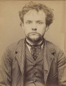 Favre. Pierre, Maurice. 29 ans, né le 30/11/64. Ciseleur. Anarchiste. 15/3/94., 1894. Creator: Alphonse Bertillon
