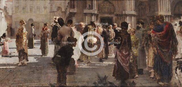 Favretto at the Liston, 1893-1894. Creator: Prati, Eugenio (1842-1907).