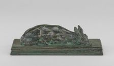 Fawn Reclining, model 1840, cast by 1874. Creator: Antoine-Louis Barye