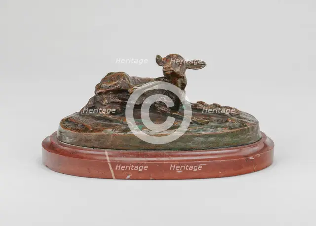 Fawn Scratching, 1820s. Creator: Antoine-Louis Barye.