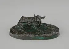 Fawn Scratching, model before 1847. Creator: Antoine-Louis Barye