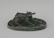 Fawn Scratching, model before 1847. Creator: Antoine-Louis Barye