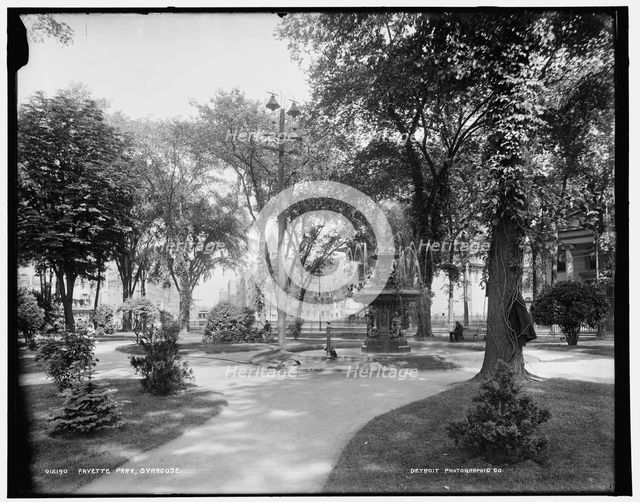 Fayette Park, Syracuse, N.Y., between 1900 and 1906. Creator: Unknown.