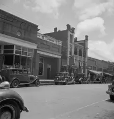 Fayetteville Street in Siler City, North Carolina, 1939. Creator: Dorothea Lange
