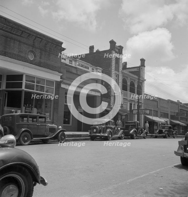 Fayetteville Street in Siler City, North Carolina, 1939. Creator: Dorothea Lange.