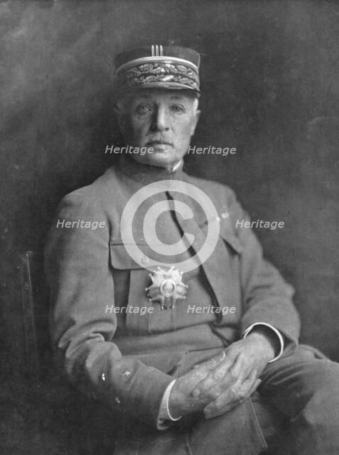 'Fayolle; Le general Fayolle, commandant du groupe d'armees qui sauva amiens de la ruee..., 1918. Creator: Benjamin.