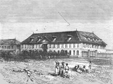 Fazenda House in Brazil; Rio De Janeiro and the Organ Mountains 1875. Creator: Thomas Woodbine Hinchliff