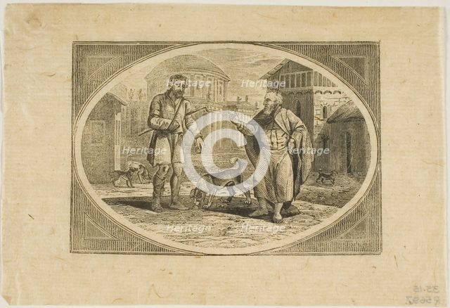Fable: A Man Bitten by a Dog, n.d. Creator: Thomas Bewick.
