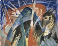 Fable Animals I (Composition with animals I), 1913. Artist: Marc, Franz (1880-1916)