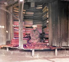Fabric merchant, Samarkand, between 1905 and 1915. Creator: Sergey Mikhaylovich Prokudin-Gorsky