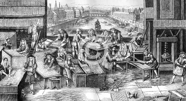 Fabric printing during the reign of Louis XVI of France, 18th century (1882-1884). Artist: J Guillaume